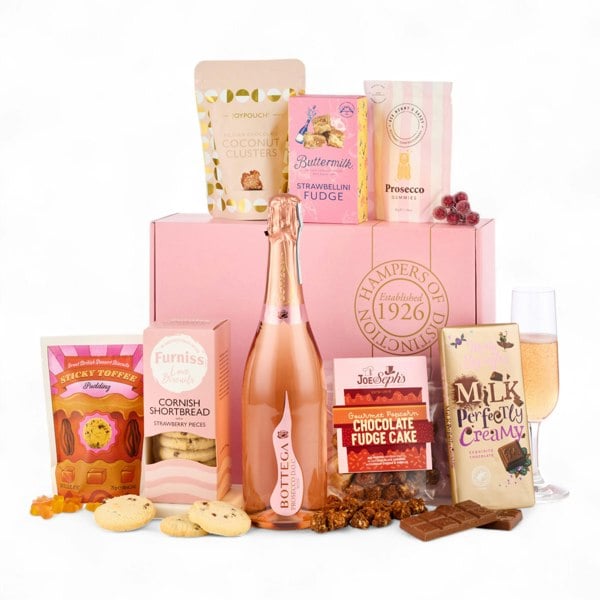 Hampers of Distinction Luxury Rose Prosecco Gift Box