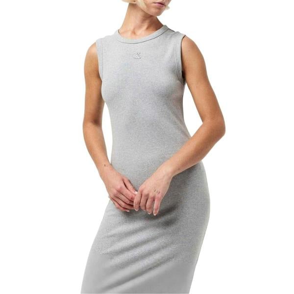 Calvin Klein Womens/Ladies Cotton Midi Bodycon Dress - Heather Grey - 