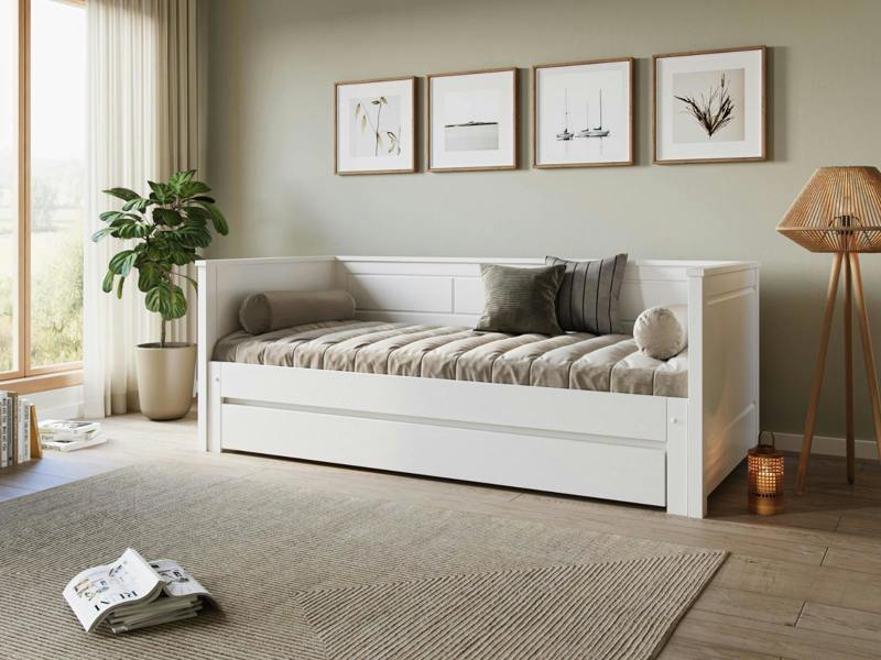 Erika Solid Wood Guest Bed White