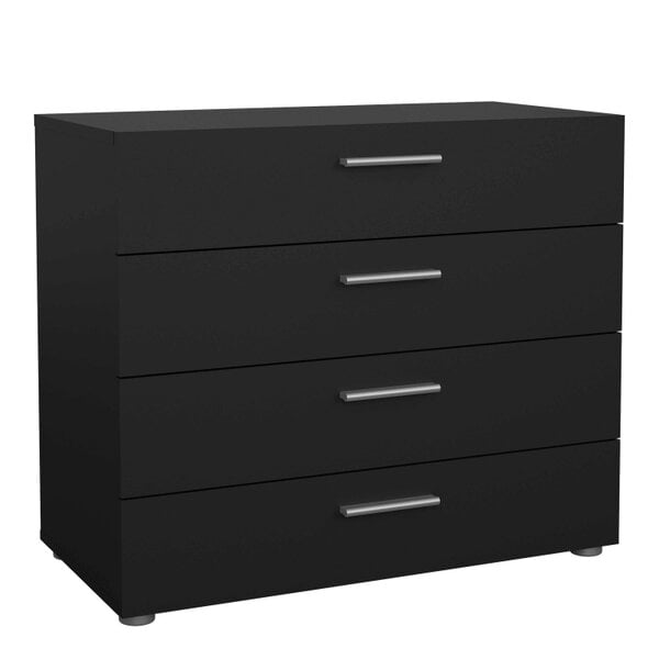 Wyld Haus Daejeon Black Wooden Chest 4 Drawers