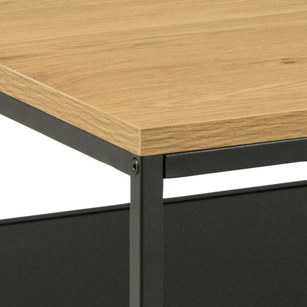 Wyld Haus Haslev Natural Oak Rectangular Coffee Table with Full Bottom Shelf