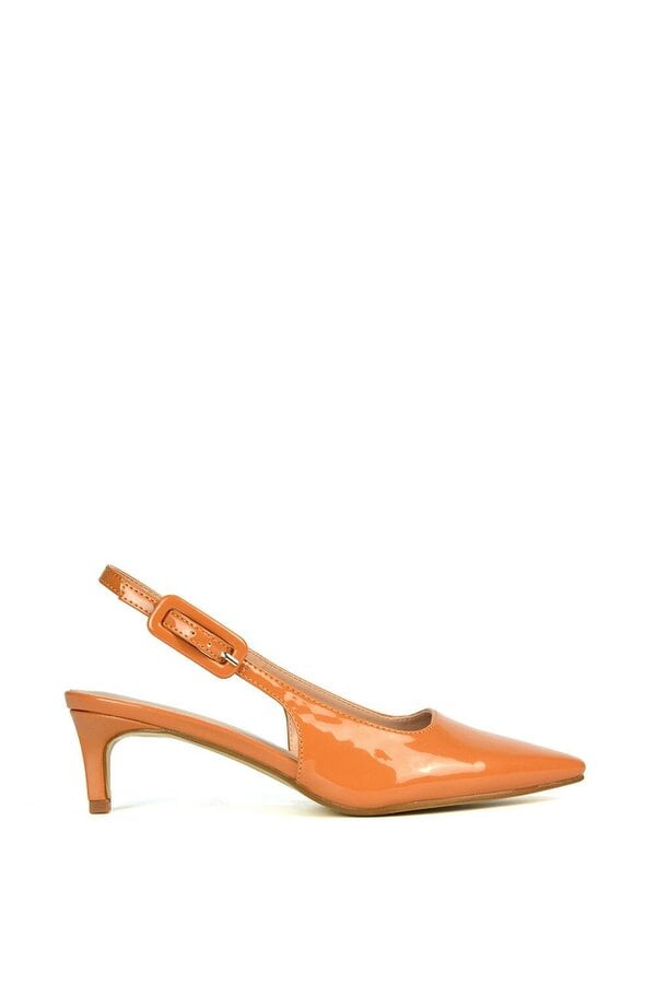 XY LONDON Kitten Heel Court Shoes With Slingback