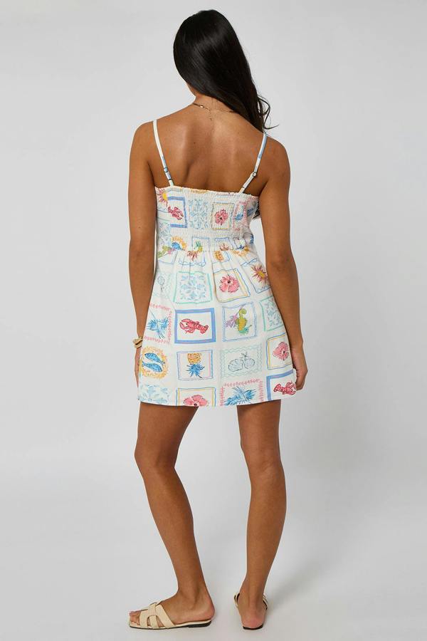 Urban Bliss Postcard-Print Mini Dress