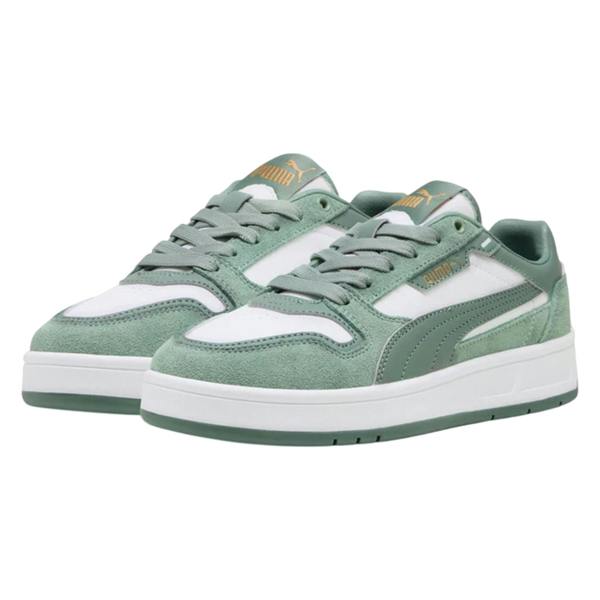 Puma Childrens/Kids Classic SD Suede Trainers - White/Green - 