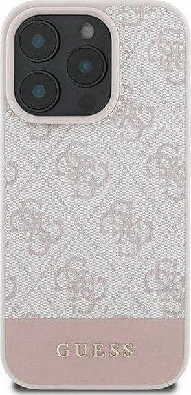 Guess 4G Bottom Stripe Case for iPhone 16 Pro Max 6.9" Pink - GUHCP16XG4GLPI