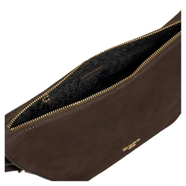 Dune London Delicately Leather Shoulder Bag - Dark Brown - 