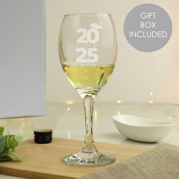 Personalised Memento Company Personalised Class of Graduation Wine Glass