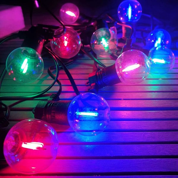 12 Pack Multi-Colour LED "Super Festoon" Shatterproof Replacement Bulbs - Lighting Legends