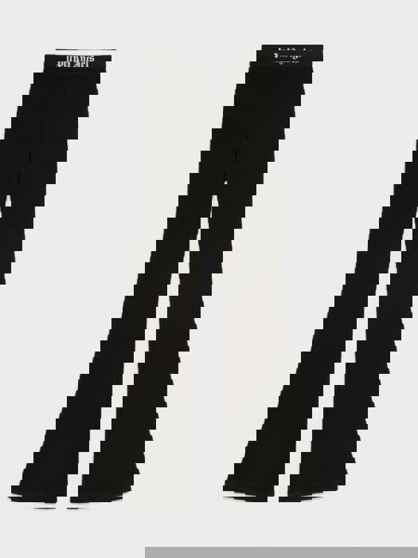 Palm Angels Logo Tape Flare Sweatpants Black - Womens