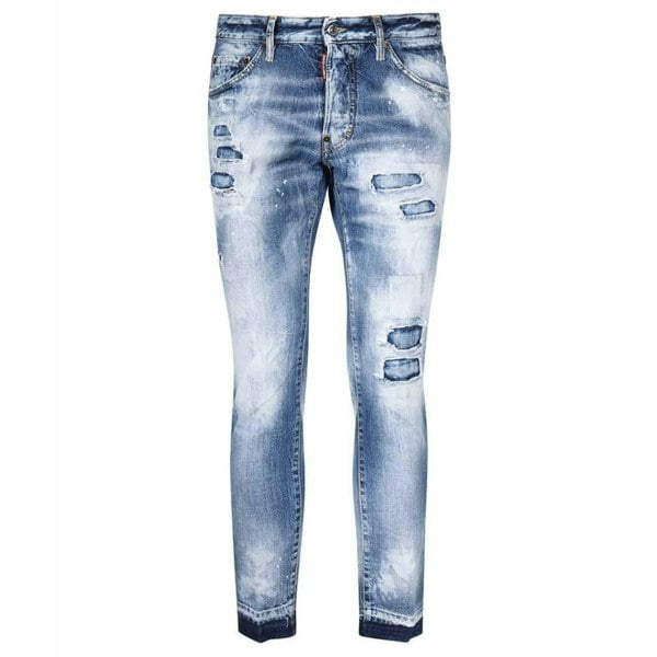 DSQUARED2 S71LB0963 S30309 COOL GUY CROPPED 470 NAVY BLUE JEANS Mens 44