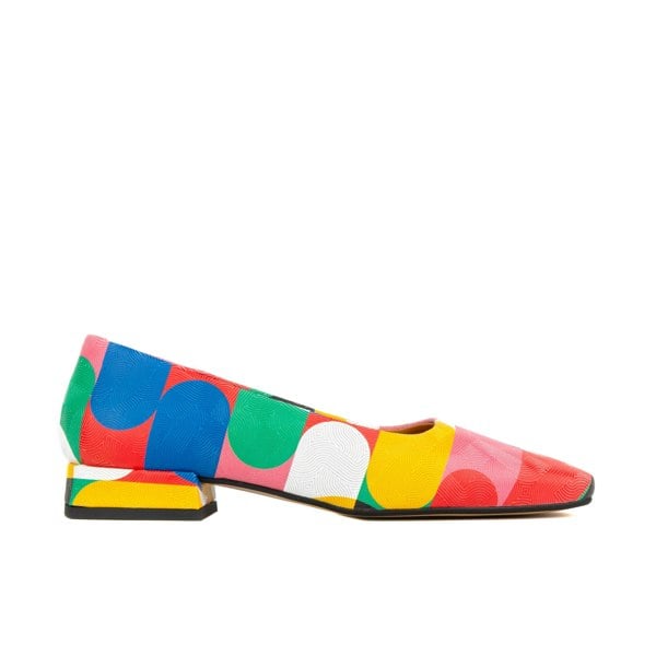 Embassy London Ballerina - Groovy - Women's low heel square toe pump in vibrant Italian leather