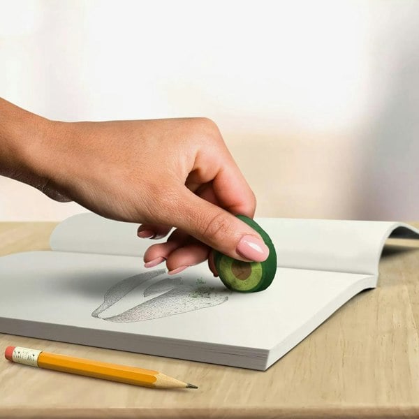 T. H. Baker Fred 4 Piece Avocado Erasers Novelty Gift 5280878