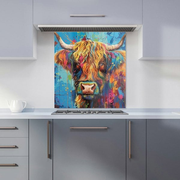 Warren Reed - Designer Splashart Highland Cow Kitchen Splashback