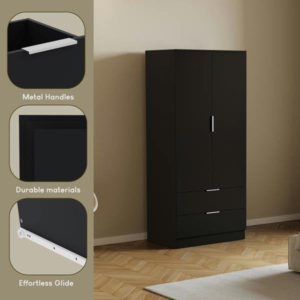 Vida Designs Trega 2 Door 2 Drawer Wardrobe