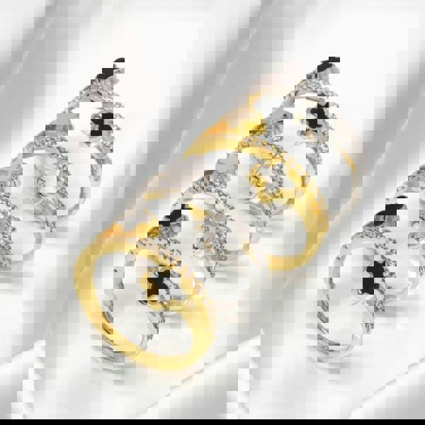 Say It With Clover Ring - Stainless Steel (Silver Plated & Faux Pearl)