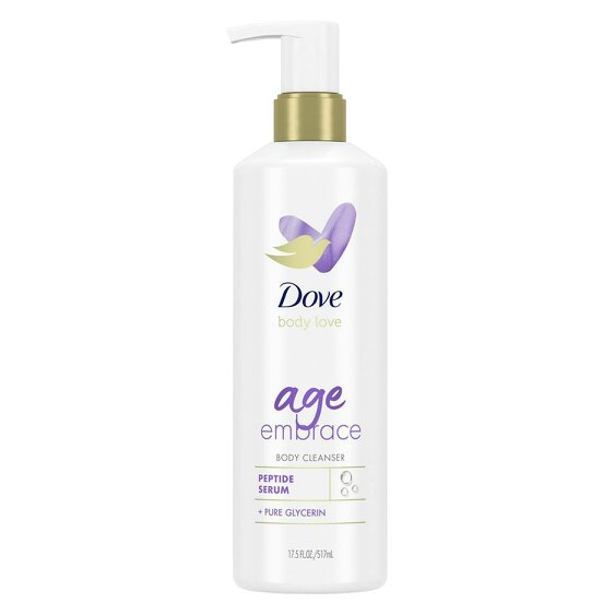Dove Body Love Age Embrace Body Cleanser with Peptide Serum & Glycerin, 8x517ml