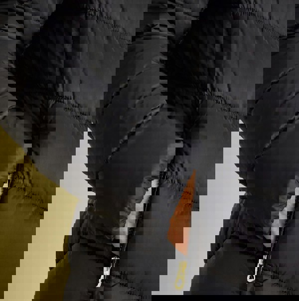 Joules MOORSDALE Womens Mid Length Showerproof Padded Coat with Hood Black