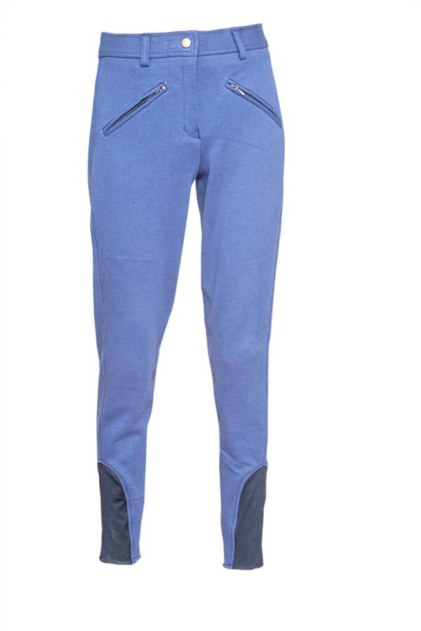eQuitack Women's Stretchy Self Seat Horse Riding Jodhpurs Blue