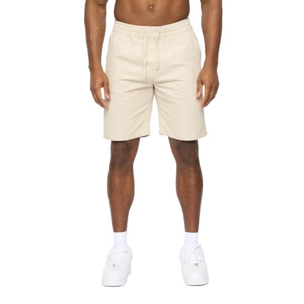Crosshatch Mens Blansmoore Elasticated Waist Shorts - Light Stone - 