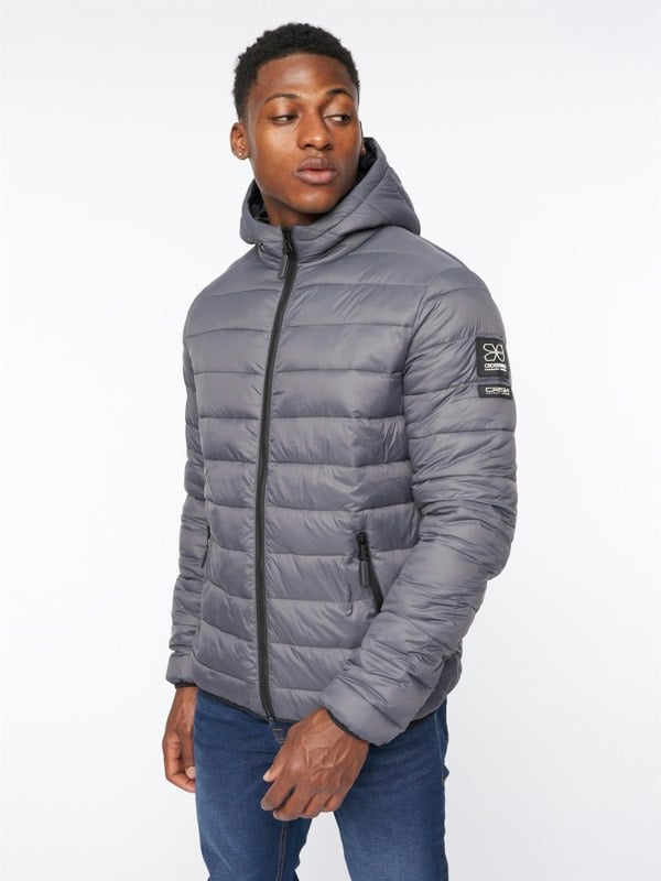 Crosshatch Gattering Jacket Charcoal