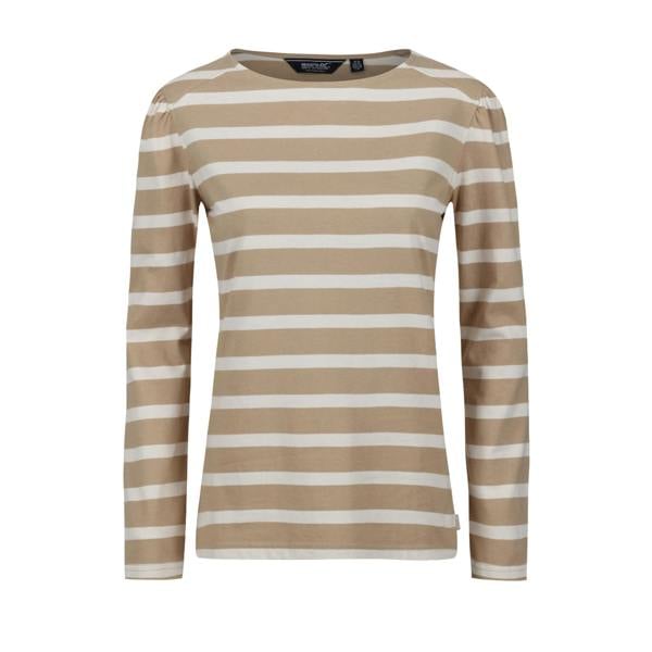 Regatta Womens/Ladies Federica Stripe Long-Sleeved T-Shirt - Barleycorn/Light Vanilla