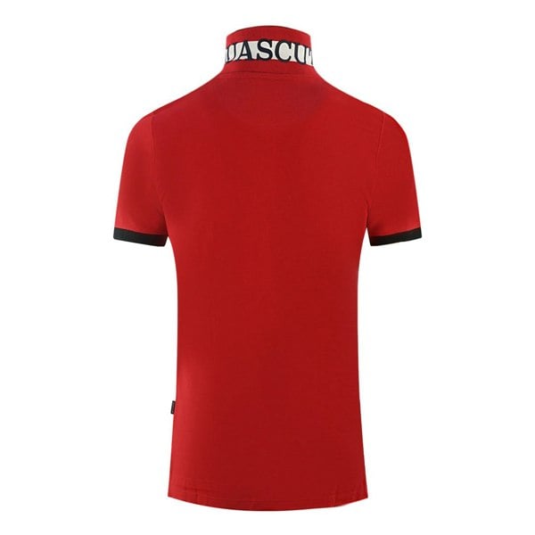 Aquascutum Branded Collar Polo Shirt - Red