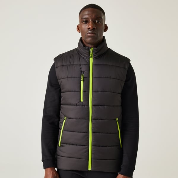 Regatta Mens Navigate Thermal Body Warmer - Black Lime Green