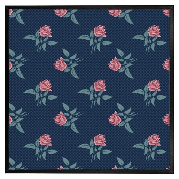 Benjamin Tate Design Roses & spots print (Picutre Frame)