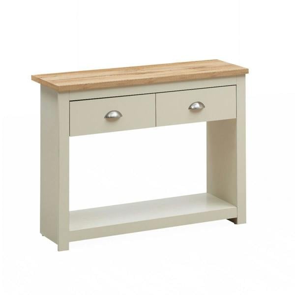 Timber Art Design Lisbon Console Hall Way Table with 2 Drawers