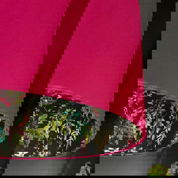 Carbon Deadly Night Shade Silhouette Lampshade in Pomegranate. Designed and Handmade by Love Frankie. Close Up