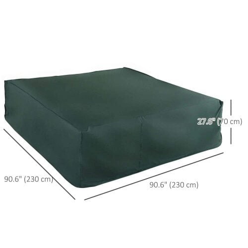 Bobobiy Large Patio Garden Furniture Set Cover 600D Oxford Square Waterproof, 230 x 230 x 70 cm, Green