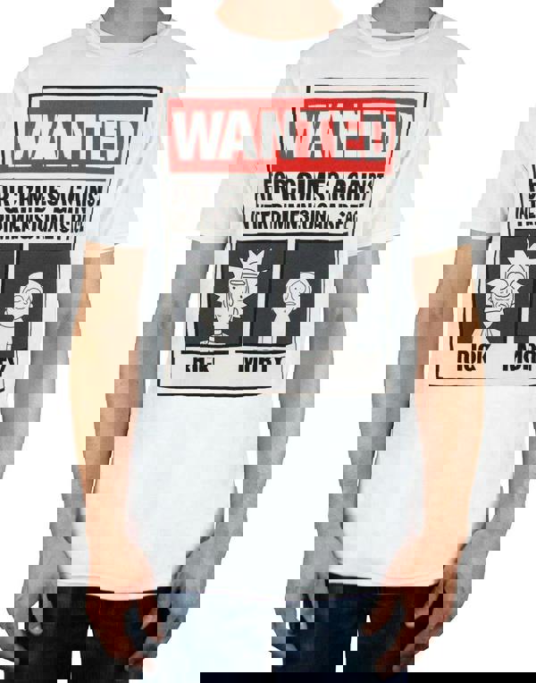 Rick And Morty Mens White Rick, Morty Short Sleeved T-Shirt