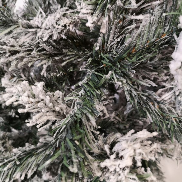 Samuel Alexander 8ft Indoor Flocked PVC Christmas Tree Arch with Snow Tips and Flat Top