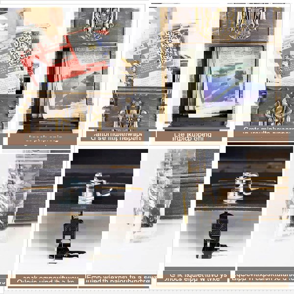 Living and Home Vintage Wall-Mounted Postbox with Lock