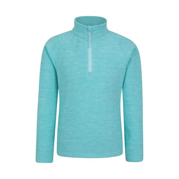 Mountain Warehouse Childrens/Kids Snowdonia Half Zip Fleece Top - Turquoise - 