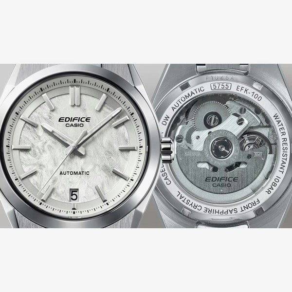 Casio Mens Edifice White Automatic Bracelet Watch EFK-100D-7AER