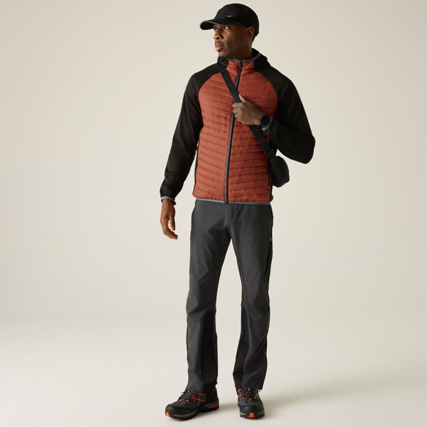 Regatta Mens Andreson Hybrid Jacket - Brick/Black