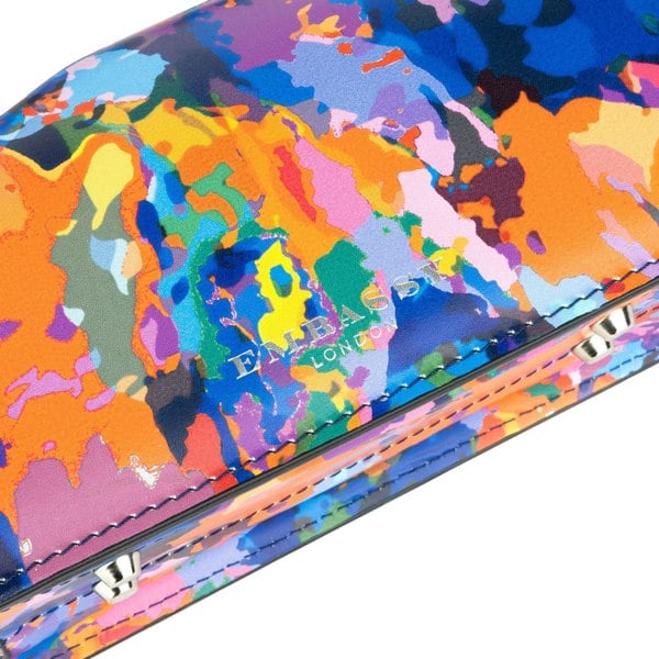 Embassy London Gazelle Mini - Summer Colours - Mini structured bag in colourful genuine leather and key