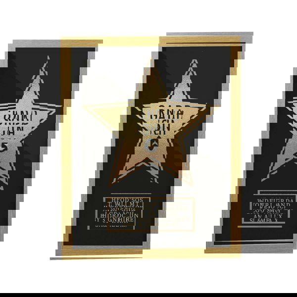 Personalised Memento Company Personalised Star Award Oak Poster Frame