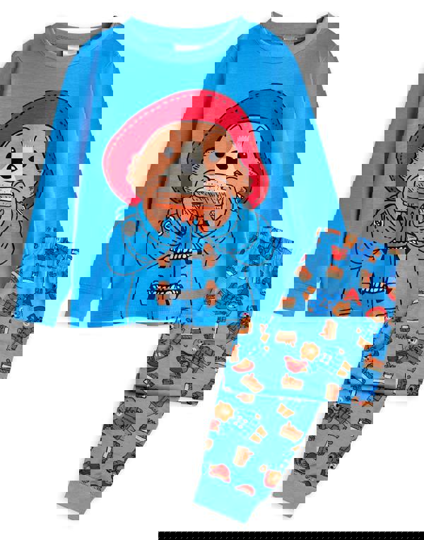 Paddington Bear Unisex Kids Blue Character Long Sleeve Long Leg Pyjama Set