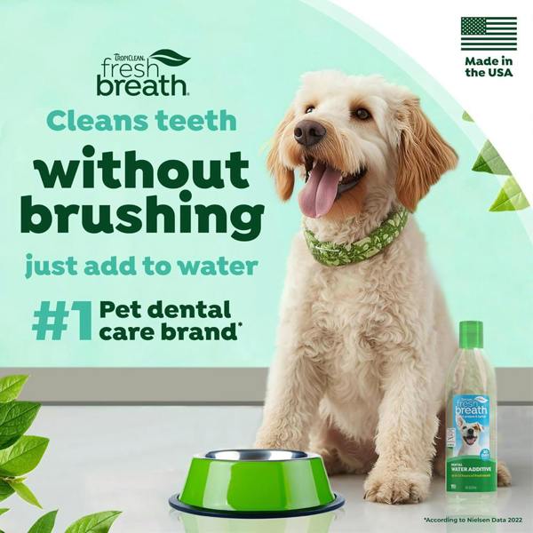 TropiClean Fresh Breath Dog Teeth Cleaning Water Additive 473ml