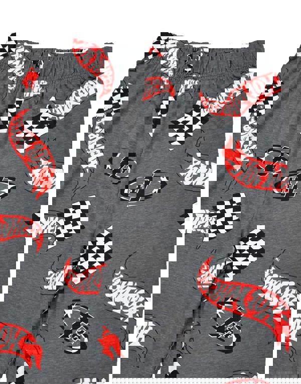 Hot Wheels Mens Black The Original Short Sleeve Long Leg Pyjama Set