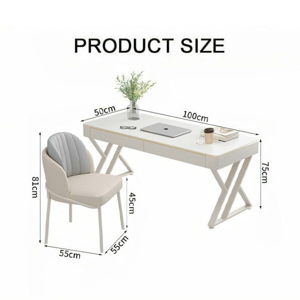 Versa Small Office Desk, Sintered Stone with executive office desks