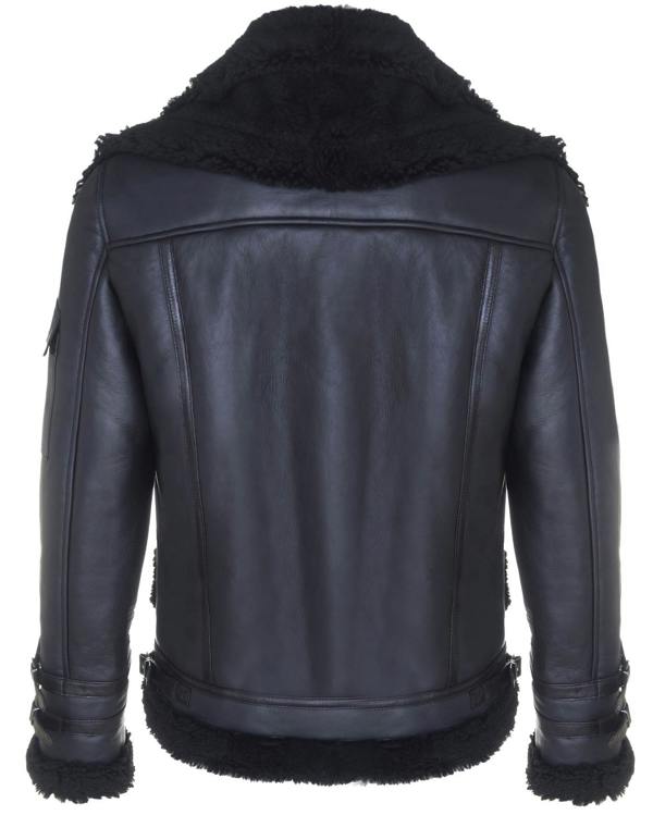 Infinity Leather Mens Retro Biker Sheepskin Jacket-Avignon