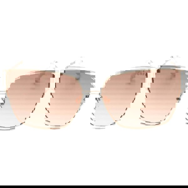 Guess Gradient Brown Lensed Matte Rose Gold Sunglasses
