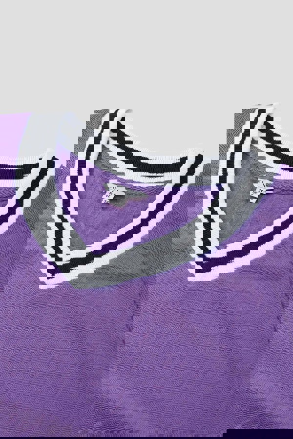 ENORSIA Womens V-Neck Herringbone effect sweatshirts