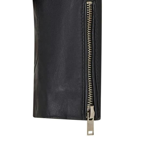Infinity Leather Womens Black Leather Brando Jacket - Chennai