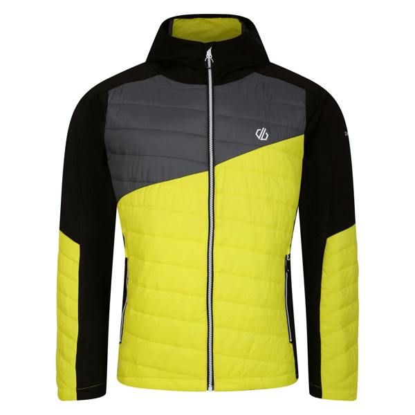 Dare 2B Mens Touring Contrast Panel Hybrid Jacket - Neon Spring/Black - 