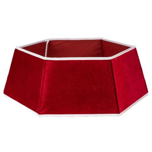 26.8 Inch Hexagonal Fabric Christmas Tree Collar for a Neat Festive Finish image 7