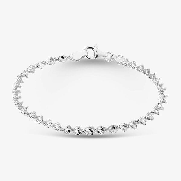 T. H. Baker Sterling Silver 3.6mm Twisted Chain Bracelet B3022